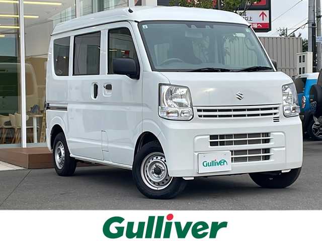 スズキ エブリイ PA 道央・札幌 2024(令6)年 1.1万km スペリアホワイト ・４WD/・ワンオーナー/・純正オーディオ/　FM/AM/・衝突軽減ブレーキ/・レーンキープアシスト/・横滑り防止装置/・クリアランスソナー/・オートライト/・アイドリングストップ/・ヘッドライトレベライザー/・純正フロアマット/・積込冬タイヤスチールホイールセット/・取扱説明書/・保証書/・スペアキー