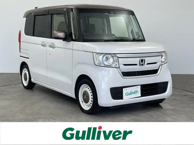 ホンダ Ｎ ＢＯＸ G･L ホンダセンシング カッパーブラウンスタイル 大分県 2019(平31)年 5.2万km プラチナホワイトパール 純正7インチSDナビ/DVD/BT/フルセグ/バックカメラ/ビルトインETC/両側パワスラ/純正ドアバイザー/純正フロアマット/リアセンサー/ホンダセンシング/レーダークルーズ/オートLEDライト/スマートキーX2