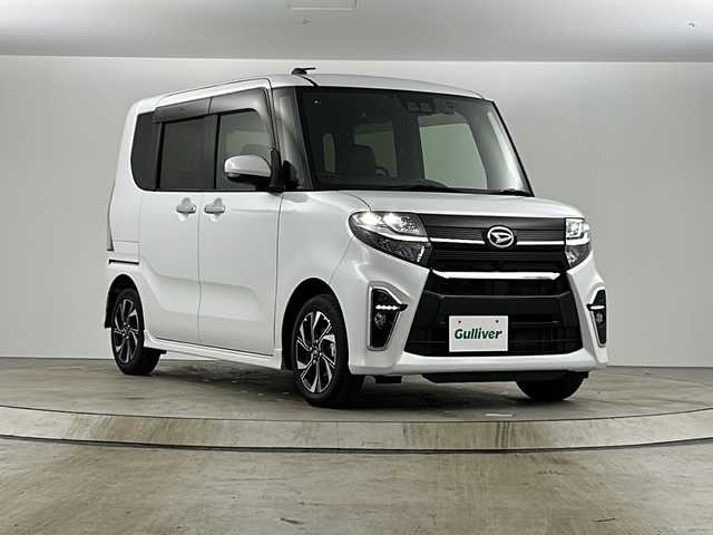ダイハツ タント カスタム X スタイルセレクション 愛知県 2022(令4)年 1.4万km シャイニングホワイトパール 純正ディスプレイオーディオ/・ＣＤ　ＤＶＤ　Ｂｌｕｅｔｏｏｔｈ　バックカメラ　/ビルトインＥＴＣ　/前後ドライブレコーダー　/衝突軽減ブレーキ　/ＬＥＤヘッドライト　/純正アルミホイール　/半革シート　/シートヒーター/スマートキー