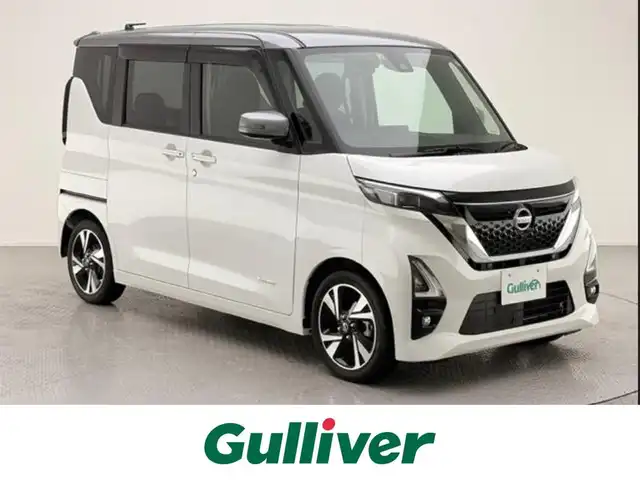 日産 ルークス HWS Gターボ プロパイロットED 兵庫県 2020(令2)年 0.5万km チタニウムグレーM/シルキーホワイト 両側パワースライドドア/プロパイロット/アラウンドビューモニター/オートホールド/レーンキープアシスト/純正15アルミホイール/LEDヘッドライト/LEDフォグライト/オートライト/オートマチックハイビーム/前後コーナーセンサー/レーンキープアシスト/スマートキー/ターボ過給機/アイドリングストップ