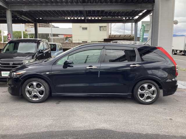 ホンダ ストリーム RSZ 鹿児島県 2008(平20)年 10.4万km ナイトホークブラックパール バックカメラ/ETC/パドルシフト/純正１７インチAW/電動格納ミラー/オートエアコン/革巻きステアリング/ドアバイザー