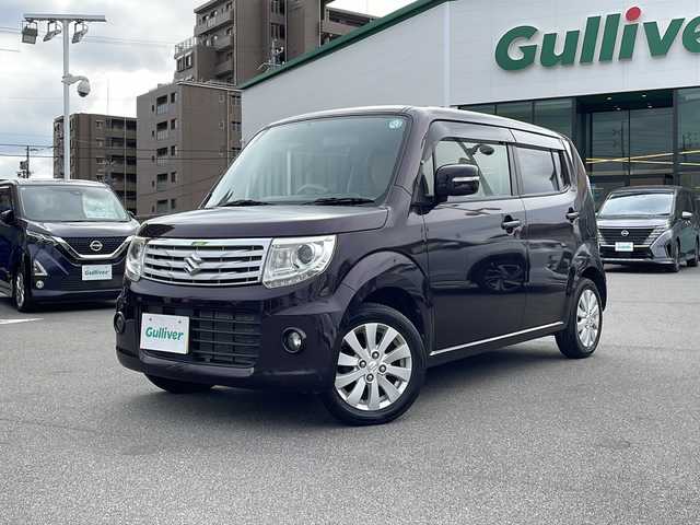 スズキ ＭＲワゴン Wit XS 茨城県 2013(平25)年 4.8万km ミステリアスバイオレットパール 社外ナビ【CN-S310D】/(CD/DVD/フルセグTV/BT)/ビルトインETC/革巻きステアリング/ステアリングスイッチ/アイドリングストップ/AACエアコン/キセノンヘッドライト/フォグランプ/オートライト/スマートキー/Pスタート/電動格納ミラー/純正14インチAW/純正ドアバイザー/スタッドレス積み込み