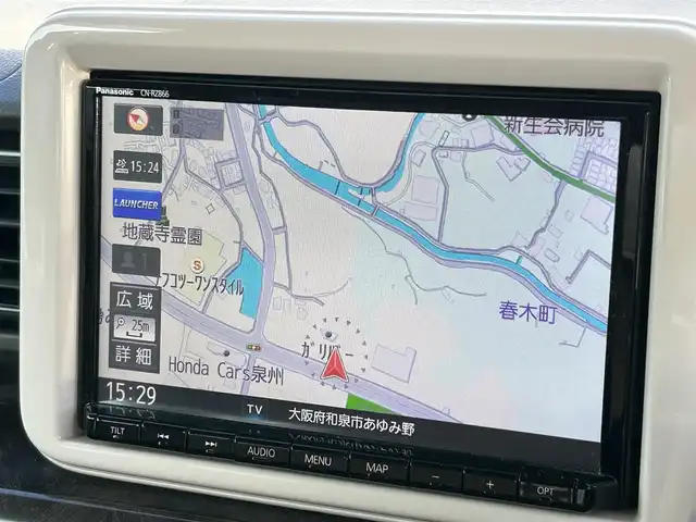 スズキ ラパン モード 大阪府 2020(令2)年 2.1万km ノクターンブルーパール/ホワイト 2トーンルーフ スズキセーフティサポート/ディーラー純正ナビ（Panasonic製）/　（フルセグTV/CD/DVD/Bluetooth/USB）/全方位モニター/前席シートヒーター/デジタルインナーミラー/ビルトインETC/純正フロアマット