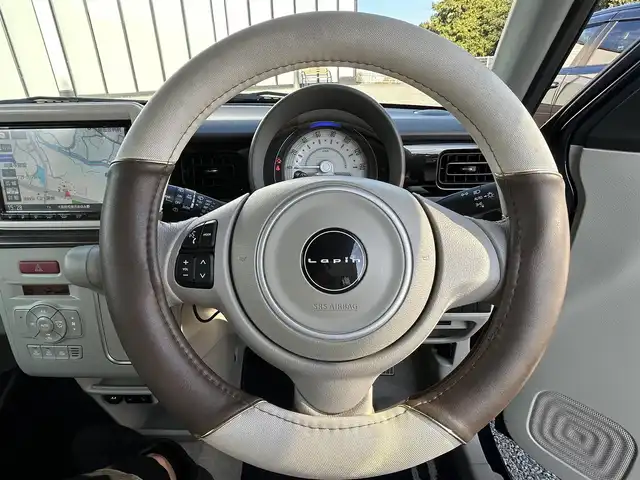 スズキ ラパン モード 大阪府 2020(令2)年 2.1万km ノクターンブルーパール/ホワイト 2トーンルーフ スズキセーフティサポート/ディーラー純正ナビ（Panasonic製）/　（フルセグTV/CD/DVD/Bluetooth/USB）/全方位モニター/前席シートヒーター/デジタルインナーミラー/ビルトインETC/純正フロアマット