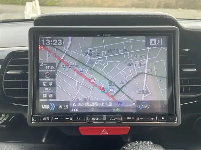 ホンダ Ｎ ＢＯＸ カスタム G 富山県 2013(平25)年 8.4万km ポリッシュドメタルメタリック ＡＬＰＩＮＥ製８インチナビ／/フルセグＴＶ／/Ｂｌｕｅｔｏｏｔｈ／/ＤＶＤ再生／/純正フリップダウンモニター／/両側パワースライドドア／/スマートキー／/ＥＴＣ／/ＨＩＤオートライト／/ステアリングスイッチ