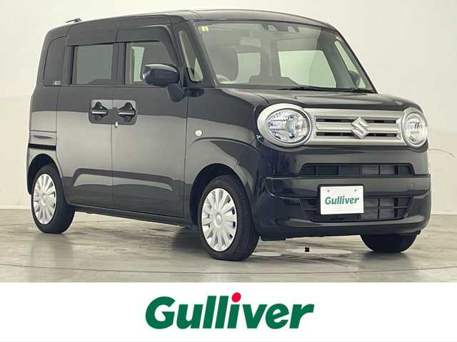 スズキ ワゴンＲ スマイル G 滋賀県 2023(令5)年 0.6万km 黒 禁煙車/社外8インチナビ/CD.DVD.フルセグ.Bluetooth/デュアルカメラブレーキサポート/車線逸脱警報/オートライト/コーナーセンサー/両側スライドドア/スマートキー/スペアキー