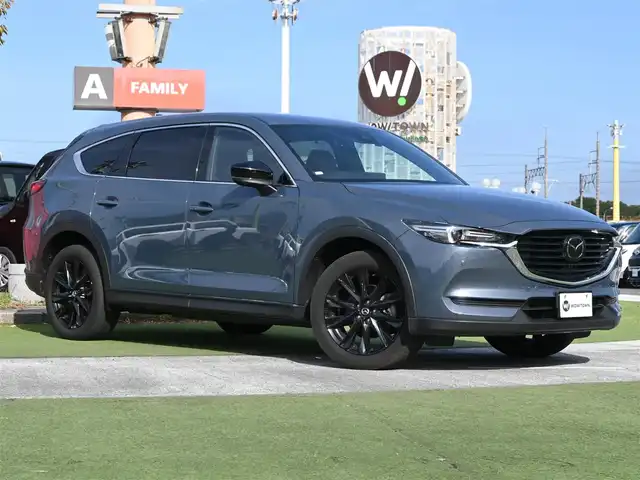 マツダ ＣＸ－８ 25S ブラックトーンED 千葉県 2022(令4)年 4.3万km ポリメタルグレーM 225/55R19/i-ACTIVSENSE/・スマートシティブレーキサポート/・レーンキープ・アシスト・システム/・ブラインドスポットモニタリング/アクティブ・ドライビング・ディスプレイ/パワーバックドア/ハーフレザーシート/前席パワーシート/各席シートヒーター/純正SDナビ/地デジTV/【DVD/CD再生機能　Bluetooth接続】/【Apple CarPlay　Android Auto対応】/360°ビュー・モニター/ドライブレコーダー（前後撮影）/ワイヤレス充電/革巻きステアリング/ステアリングヒーター/ステアリングスイッチ/ETC/LEDヘッドライト/ウインカーミラー/コーナーセンサー/純正19インチアルミホイル/サイド/カーテンエアバッグ/アドバンストキーレスエントリー