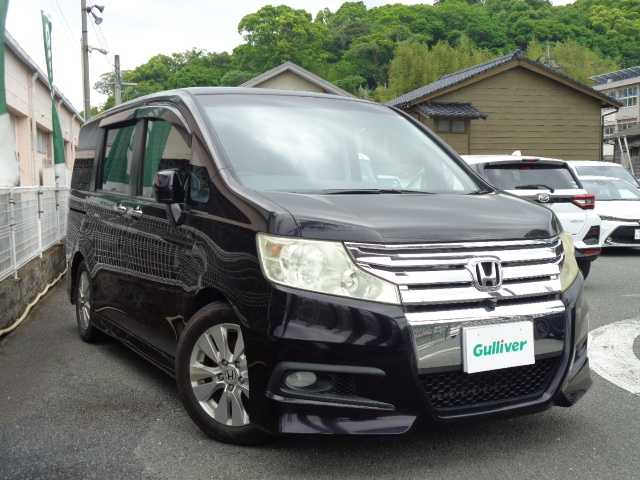 ホンダ ステップワゴン スパーダ Z HDDナビED 鹿児島県 2012(平24)年 13.6万km プレミアムブラキッシュパール 純正HDDナビ、フルセグTV/パノラミックビューバックカメラ/音楽録音、DVD再生/フリップダウンモニター/両側パワースライド/ビルトインETC/車検令和9年2月まであり/スマートキー2個あり/取説、ナビ取説あり