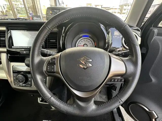 スズキ ハスラー Jスタイル Ⅱ 滋賀県 2016(平28)年 9.7万km ブルーイッシュブラックパール (株)IDOMが運営する【じしゃロン草津店】の自社ローン専用車両になりますこちらは現金またはオートローンご利用時の価格です。自社ローンご希望の方は別途その旨お申付け下さい/社外ナビ/レーンキープアシスト/横滑り防止システム/盗難防止システム/衝突軽減防止システム/アイドリングストップ/シートヒーター/Bluetooth/プッシュスタート/ETC