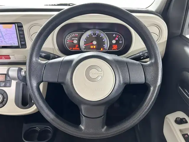 ダイハツ ミラ ココア X 佐賀県 2014(平26)年 8.3万km ココアベージュマイカメタリック 社外７インチナビ　/フルセグ/BT/CD/DVD/MSV/AM/FM/スマートキー　/アイドリングストップ　/純正フロアマット　/ＩＳＯＦＩＸ　/ダブルエアバック