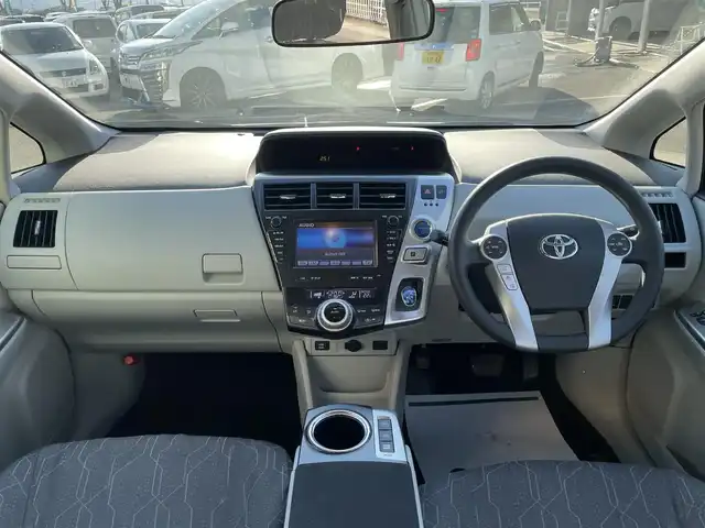 トヨタ プリウス α S 和歌山県 2011(平23)年 3.7万km クリアストリームメタリック メーカーナビ/バックカメラ/ワンセグTV/純正フロアマット/アイドリングストップ/パーキングアシスト/ビルトインETC/純正ホイールキャップ/ハロゲンヘッドライト/オートライト