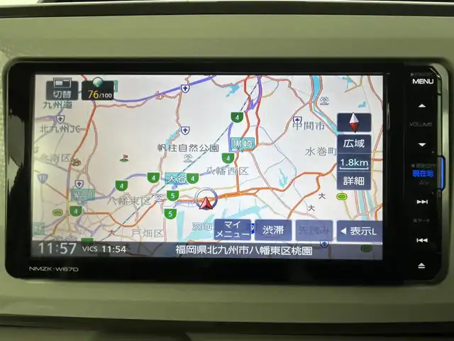ダイハツ ムーヴ キャンバス G メイクアッフ SA Ⅱ 福岡県 2017(平29)年 1.6万km パールホワイトⅢ/ナチュラルベージュマイカメタリック 2トーン 純正ナビ（ＢＴ，フルセグＴＶ）　/バックカメラ　/コーナーセンサー　/衝突被害軽減ブレーキ　/レーンキープ　/横滑り防止装置　/アイドリングストップ　/両側電動スライドドア　/プッシュスタート　/ＬＥＤ　/オートライト