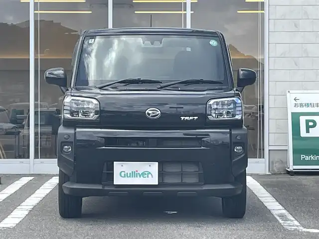 ダイハツ タフト G 宮崎県 2024(令6)年 0.8万km ブラックマイカメタリック 純正ディスプレイオーディオ/（Android auto・AppleCarPlay・Bluetooth・USB・HDMI）/フルセグTV/バックカメラ/ステアリングスイッチ/横滑り防止機能/クリアランスソナー/アイドリングストップ/衝突防止機能/ガラスルーフ