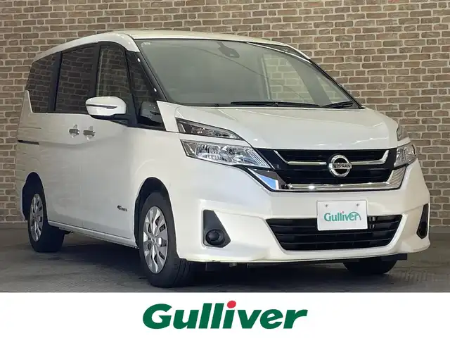 日産 セレナ X 岩手県 2017(平29)年 13.2万km ブリリアントホワイトパール ワンオーナー/エマージェンシーブレーキ/車線逸脱警報/横滑り防止装置/アイドリングストップ/クルーズコントロール/両側イージークローザードア/リヤオートエアコン/ロールサンシェード/ALPINEナビ/フルセグTV/ETC/オートライト/ヘッドライトレベライザー/15インチスチールホイール/純正ホイールキャップ