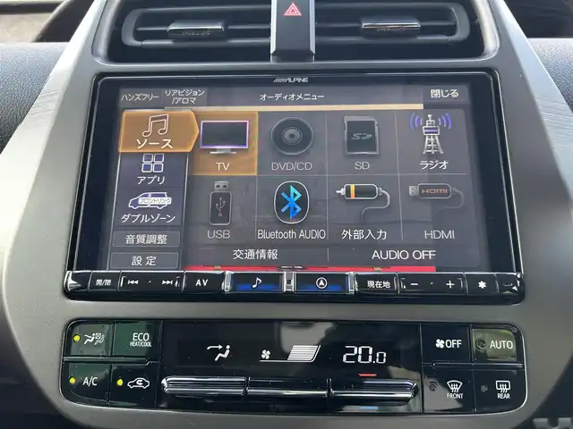 トヨタ プリウス ＰＨＶ S GRスポーツ 岡山県 2021(令3)年 2.9万km プラチナホワイトパールマイカ ALPINE9インチナビ　X9NXL/フルセグTV、DVD、CD、Bluetooth/AM、FM、HDMI、USB/バックカメラ/ETC/前席シートヒーター/リアフォグ/コーナーセンサー/LEDヘッドライト/トヨタセーフティセンス/・プリクラッシュセーフティ/・レーダークルーズコントロール/・レーントレーシングアシスト/・クリアランスソナー