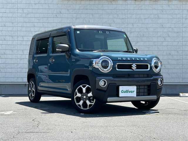 スズキ ハスラー HYBRID X ターボ 長野県 2024(令6)年 1.2万km デニムブルー ガンメタリック 2トーン スズキセーフティサポート/純正メモリナビ/ワンオーナー/4WD/全方位カメラ/フルセグ/2トーン/ACC/純正ビルトインETC/IC付きターボ/パーキングアシスト/コーナーセンサー/スペアキー
