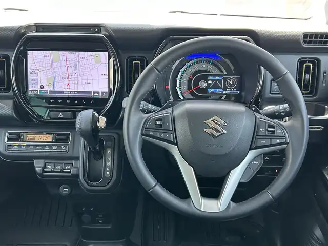 スズキ ハスラー HYBRID X ターボ 長野県 2024(令6)年 1.2万km デニムブルー ガンメタリック 2トーン スズキセーフティサポート/純正メモリナビ/ワンオーナー/4WD/全方位カメラ/フルセグ/2トーン/ACC/純正ビルトインETC/IC付きターボ/パーキングアシスト/コーナーセンサー/スペアキー