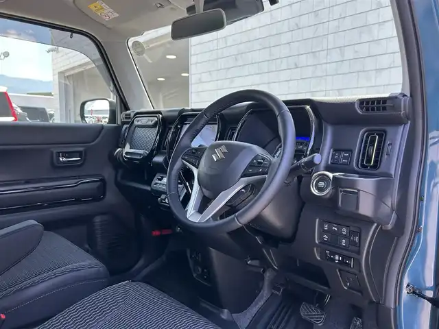 スズキ ハスラー HYBRID X ターボ 長野県 2024(令6)年 1.2万km デニムブルー ガンメタリック 2トーン スズキセーフティサポート/純正メモリナビ/ワンオーナー/4WD/全方位カメラ/フルセグ/2トーン/ACC/純正ビルトインETC/IC付きターボ/パーキングアシスト/コーナーセンサー/スペアキー