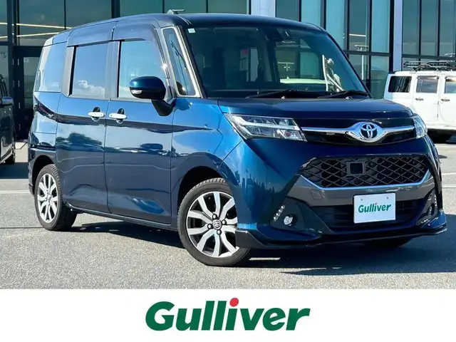トヨタ タンク カスタムG－T 奈良県 2016(平28)年 4.2万km ブラックマイカメタリック/レーザーブルークリスタルシャイン 2トーン 両側パワースライドドア/ALPAINE7インチナビ(フルセグTV/CD/DVD/AM・FM/BT)/アラウンドビューモニター/ビルトインETC/前方ドラレコ/前席シートヒーター/スマートアシストIII/衝突警報機能(対車両・対歩行者)/衝突回避支援ブレーキ機能(対車両・対歩行者)/誤発進抑制制御機能(前方・後方)/車線逸脱警報機能/先行車発進お知らせ機能/オートハイビーム/LEDヘッドライト/フロントリップスポイラー/純正15インチアルミホイール/純正フロアマット