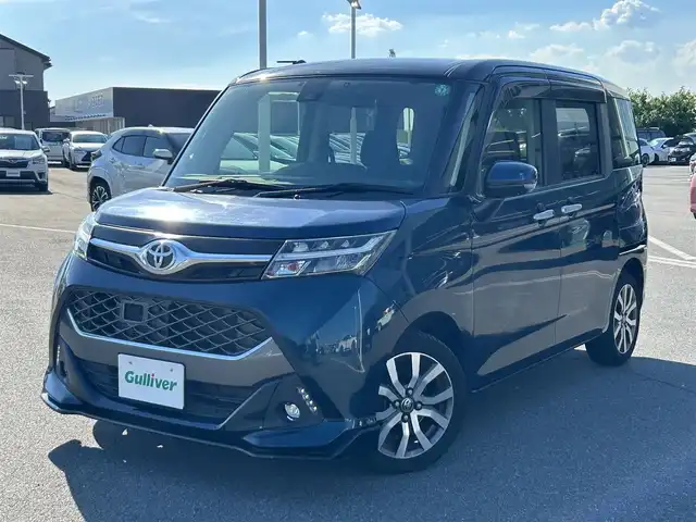 トヨタ タンク カスタムG－T 奈良県 2016(平28)年 4.2万km ブラックマイカメタリック/レーザーブルークリスタルシャイン 2トーン 両側パワースライドドア/ALPAINE7インチナビ(フルセグTV/CD/DVD/AM・FM/BT)/アラウンドビューモニター/ビルトインETC/前方ドラレコ/前席シートヒーター/スマートアシストIII/衝突警報機能(対車両・対歩行者)/衝突回避支援ブレーキ機能(対車両・対歩行者)/誤発進抑制制御機能(前方・後方)/車線逸脱警報機能/先行車発進お知らせ機能/オートハイビーム/LEDヘッドライト/フロントリップスポイラー/純正15インチアルミホイール/純正フロアマット