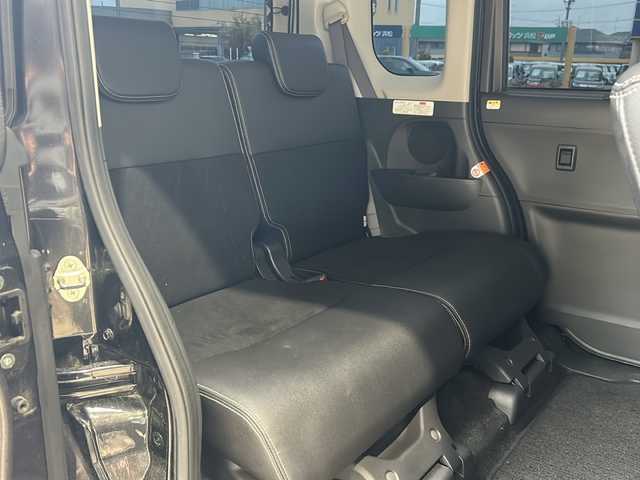 ダイハツ タント カスタム X トップED SA Ⅲ 静岡県 2018(平30)年 6.1万km ブラックマイカメタリック 純正ナビ/（CD/ワンセグTV）/ハーフレザー/片側パワスラ/アイドリングストップ/運転席シートヒーター/ベンチシート/LED/オートライト/衝突軽減/純正フロアマット/純正アルミホイール/プッシュスタート/スマートキー