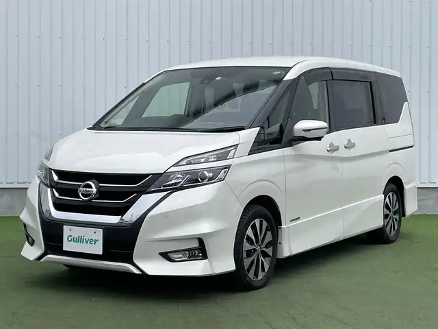 日産 セレナ ハイウェイスターVセレクションⅡ 香川県 2019(平31)年 4.8万km ブリリアントホワイトパール 登録時走行距離：47918km/カロッツェリア8型ナビ/　CD DVD BT フルセグTV/全方位カメラ/カロッツェリア10.2型フリップダウンモニター（TVM-FW1030）/両側パワースライドドア/エマージェンシーブレーキ/レーンキープアシスト/レーダークルーズコントロール/アイドリングストップ/横滑り防止装置/オートホールド機能付き電子パーキングブレーキ/デジタルインナーミラー/前後ドライブレコーダー/ビルトインETC/ロールサンシェード/ISOFU/IX/プッシュスタート/スマートキー/スペアキー