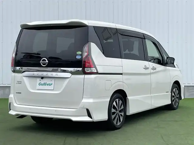 日産 セレナ ハイウェイスターVセレクションⅡ 香川県 2019(平31)年 4.8万km ブリリアントホワイトパール 登録時走行距離：47918km/カロッツェリア8型ナビ/　CD DVD BT フルセグTV/全方位カメラ/カロッツェリア10.2型フリップダウンモニター（TVM-FW1030）/両側パワースライドドア/エマージェンシーブレーキ/レーンキープアシスト/レーダークルーズコントロール/アイドリングストップ/横滑り防止装置/オートホールド機能付き電子パーキングブレーキ/デジタルインナーミラー/前後ドライブレコーダー/ビルトインETC/ロールサンシェード/ISOFU/IX/プッシュスタート/スマートキー/スペアキー