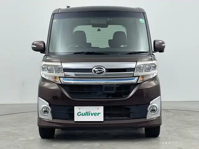 ダイハツ タント カスタム RS トップED SA 三重県 2014(平26)年 5.4万km プラムブラウンクリスタルマイカ 禁煙車　/純正ナビ　/バックカメラ　/フルセグＴＶ　/両側電動ドア　/ハーフレザー　/オートライト　/純正アルミ　/プッシュスタート　/前後ドラレコ　/横滑り防止　/ＬＥＤヘッドライト　/衝突軽減　/スマートキー　/ＥＴＣ