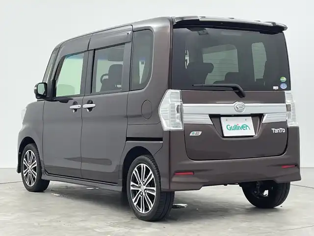 ダイハツ タント カスタム RS トップED SA 三重県 2014(平26)年 5.4万km プラムブラウンクリスタルマイカ 禁煙車　/純正ナビ　/バックカメラ　/フルセグＴＶ　/両側電動ドア　/ハーフレザー　/オートライト　/純正アルミ　/プッシュスタート　/前後ドラレコ　/横滑り防止　/ＬＥＤヘッドライト　/衝突軽減　/スマートキー　/ＥＴＣ
