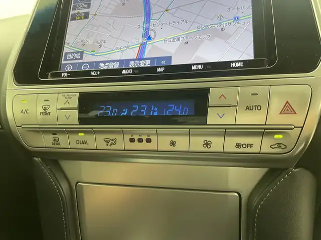 トヨタ ランドクルーザー プラド TX Lパッケージ 三重県 2022(令4)年 2.8万km ブラック 禁煙車　/純正９インチＳＤナビ　/バックカメラ/デュアルオートAC/MTモード付きAT/革巻きステアリング/ステアリングスイッチ/トヨタセーフティセンス　/衝突軽減ブレーキ　/レーンキープアシスト　/レーダークルーズコントロール　/オートハイビーム　/レザーシート　/前席シートベンチレーション　/純正ビルトインＥＴＣ/社外前方ドライブレコーダー/ルーフレール/サイド/カーテンエアバッグ