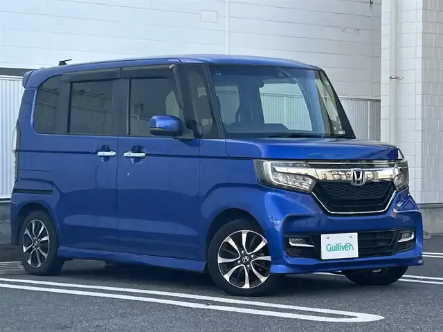 ホンダ Ｎ ＢＯＸ カスタム G L ホンダセンシング 群馬県 2018(平30)年 4.7万km ブリリアントスポーティブルーメタリック2トーン ホンダセンシング/・衝突軽減ブレーキ/・アダクティブクルーズコントロール/・車線維持支援システム/・オートハイビーム/・先行車発進お知らせ機能/・誤発進抑制機能/純正メモリナビゲーション/（CD/DVD/SD/BT/USB/フルセグTV）/バックカメラ/両側パワースライドドア/ビルトインETC/前方ドライブレコーダー/クリアランスソナー/LEDヘッドライト/フォグランプ/ドアバイザー/電格ミラー/純正フロアマット/純正14インチアルミホイール