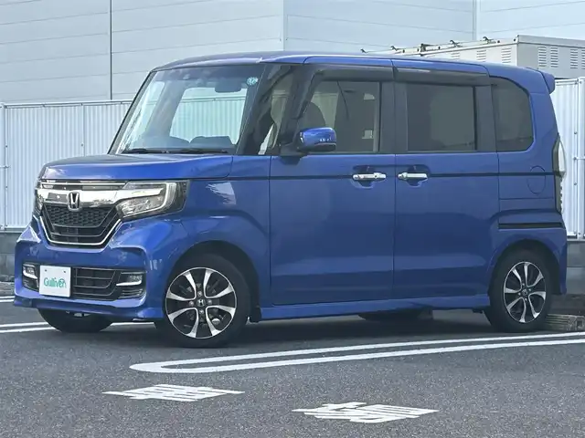 ホンダ Ｎ ＢＯＸ カスタム G L ホンダセンシング 群馬県 2018(平30)年 4.7万km ブリリアントスポーティブルーメタリック2トーン ホンダセンシング/・衝突軽減ブレーキ/・アダクティブクルーズコントロール/・車線維持支援システム/・オートハイビーム/・先行車発進お知らせ機能/・誤発進抑制機能/純正メモリナビゲーション/（CD/DVD/SD/BT/USB/フルセグTV）/バックカメラ/両側パワースライドドア/ビルトインETC/前方ドライブレコーダー/クリアランスソナー/LEDヘッドライト/フォグランプ/ドアバイザー/電格ミラー/純正フロアマット/純正14インチアルミホイール