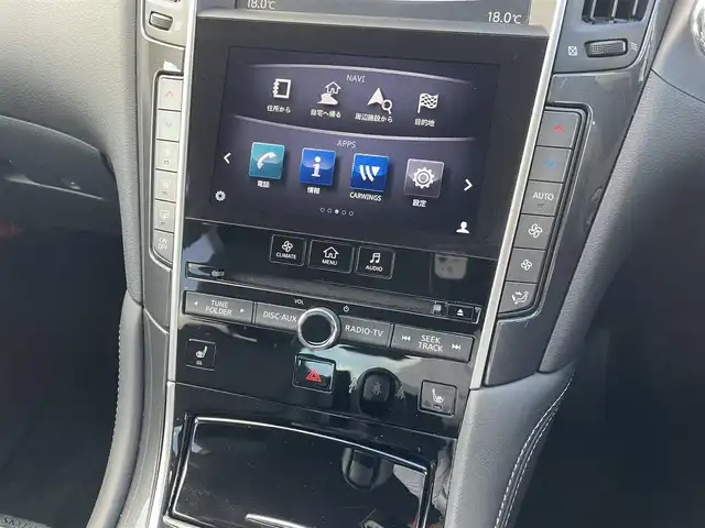 日産 スカイライン 200GT－t タイプP 鳥取県 2015(平27)年 4万km スーパーブラック 純正ナビ／フルセグ／ＤＶＤ／ＣＤ／ＢＴ/アラウンドビュー/ビルトインＥＴＣ/ドライブレコーダー/黒レザーシート/前席パワーシート/前席シートヒーター/衝突軽減ブレーキ/レーダークルーズコントロール/前後クリアランスソナー/ＬＥＤヘットライト/純正フォグライト/プッシュエンジンスタート/純正１７インチアルミホイール/スマートキーｘ２