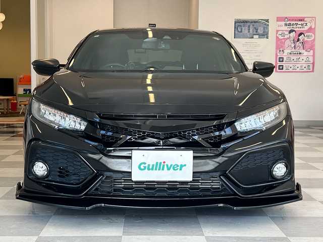 ホンダ シビック ハッチバック ホンダセンシング 岐阜県 2019(令1)年 4.8万km クリスタルブラックパール 純正ナビ7インチ/プッシュスタート/社外ターボタイマー/社外フロントスポイラー/社外リヤトランクスポイラー/フォグ/サイドバイザー/スタッドレスタイヤ積み込み/カーボンミラーカバー/ETC/社外アルミホイール/レーンキープアシスト/純正マット/クルーズコントロール/スマートキー/取扱説明書/LEDヘッドライト/オートライト/衝突軽減システム