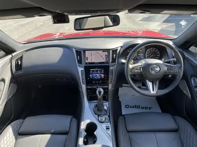 日産 スカイライン 400R 千葉県 2019(令1)年 1.9万km カーマインレッド 黒レザーシート/BOSEサウンドシステム/全方位運転支援システム/・インテリジェントFCW/・インテリジェントエマージェンシーブレーキ/・ハイビームアシスト/アクティブAFS/・インテリジェントペダル/・インテリジェントクルーズコントロール/・インテリジェントBSI/BSW/・インテリジェントLI/LDW/・インテリジェントBUI/・インテリジェントアラウンドビューモニター/純正メーカーオプションナビ/・CD/DVD/MSV/Bluetooth/フルセグ/全席パワーシート/シートヒーター/インテリジェントキー/前後コーナーセンサー/純正19インチアルミホイール/純正LEDヘッドライト/フォグランプ/パドルシフト/社外前後ドライブレコーダー【ZDR026】/ビルトインETC2.0/ドアバイザー/サイド＆カーテンエアバッグ/新車時保証書＆取扱説明書