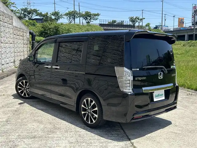 ホンダ ステップワゴン スパーダ Z クールスピリット 長崎県 2012(平24)年 11.5万km プレミアムスパークルブラックパール 社外HDDナビ/(CD/DVD/BT/MSV/フルセグ)/バックカメラ/両側パワースライドドア/ハーフレザーシート/クルーズコントロール/ETC/オートライト/フォグランプ/パドルシフト