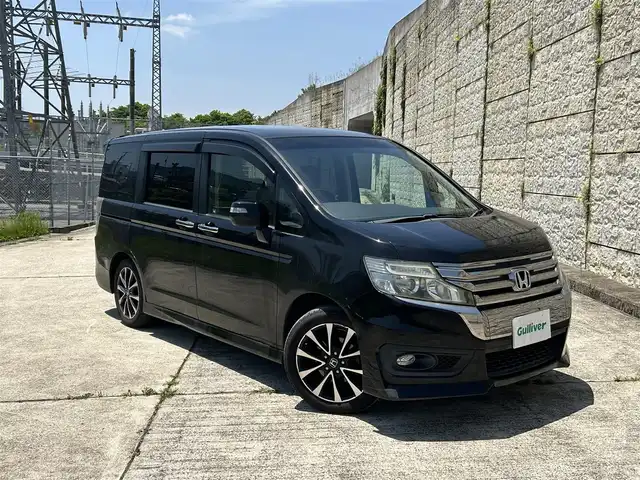 ホンダ ステップワゴン スパーダ Z クールスピリット 長崎県 2012(平24)年 11.5万km プレミアムスパークルブラックパール 社外HDDナビ/(CD/DVD/BT/MSV/フルセグ)/バックカメラ/両側パワースライドドア/ハーフレザーシート/クルーズコントロール/ETC/オートライト/フォグランプ/パドルシフト