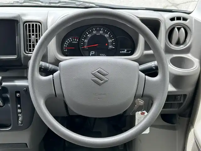 スズキ エブリイ PC 岩手県 2023(令5)年 0.8万km ノクターンブルーパール ワンオーナー/4WD/スズキセーフティーサポート/衝突被害軽減システム/レーンキープアシスト/後方コーナーセンサー/オートライト/ヘッドライトレベライザー/キーレス/スペアキー