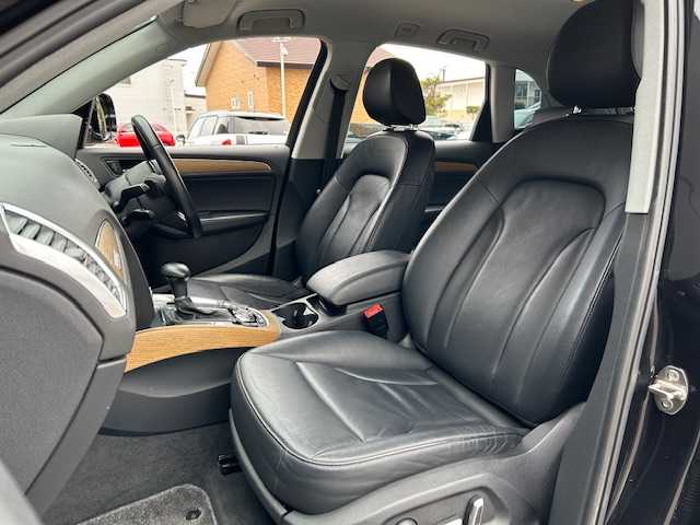 アウディ Ｑ５ 2．0 TFSI クワトロ 道東・釧路十勝 2014(平26)年 11万km 黒 4WD/純正HDDナビ（CD/Bluetooth/フルセグTV）/バックカメラ/ETC/ドライブレコーダー/クルーズコントロール/パーキングセンサー/レザーシート/シートヒーター/メモリ機能付パワーシート/パワーバックドア/LEDライト/純正13インチアルミホイール/スペアキー/説明書