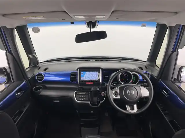 ホンダ Ｎ ＢＯＸ G Lパッケージ 大分県 2015(平27)年 3.4万km ブリリアントスポーティブルーメタリック2トーン 純正ナビ/CD/DVD/Bluetooth/両側パワースライドドア/スマートキー/社外ETC/後席サンシェード/エンジンスタートスイッチ/衝突被害軽減システム