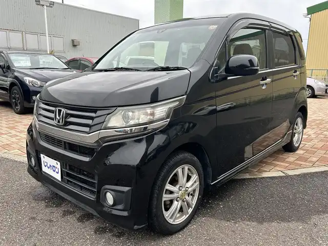 ホンダ Ｎ ＷＧＮ カスタム G Aパッケージ 新潟県 2014(平26)年 4.4万km スマートブラック (株)IDOMが運営する【じしゃロン新潟店】の自社ローン対象車両になります。こちらは現金ご利用時の価格です。自社ローンご希望の方は別途その旨お申付け下さい。/プッシュスタート/スマートキー/ETC/クルーズコントロール/ドライブレコーダー/社外ナビ/CD、AM、FM視聴可能/ワンセグテレビ(走行時視聴可能)/ハーフレザー/キセノンヘッドランプ/ウインカーミラー