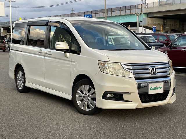 ホンダ ステップワゴン スパーダ Z 石川県 2011(平23)年 13.2万km パール ４WD/社外メモリーナビ/フルセグTV/バックカメラ/両側パワースライドドア/スマートキー/純正アルミホイール/電動ミラー/ETC