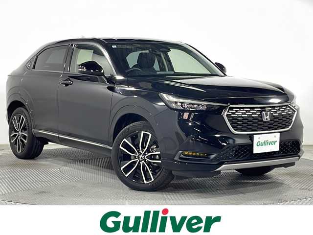 ホンダ ヴェゼル ハイブリッド e:HEV Z 広島県 2021(令3)年 5.5万km クリスタルブラックパール 純正９型ナビ/バックカメラ/シートヒーター/ブラインドスポットモニター/ＥＴＣ/レーダークルーズコントロール/フルセグ/ステアリングヒーター/オートマチックハイビーム/ワイヤレス充電/電動リアゲート/エアバッグ(運転席/助手席/サイド/カーテン)/純正18インチアルミホイール(225/50/R18)