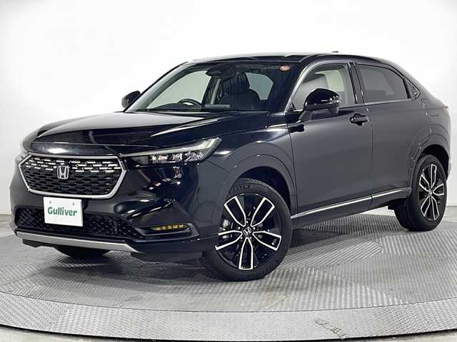 ホンダ ヴェゼル ハイブリッド e:HEV Z 広島県 2021(令3)年 5.5万km クリスタルブラックパール 純正９型ナビ/バックカメラ/シートヒーター/ブラインドスポットモニター/ＥＴＣ/レーダークルーズコントロール/フルセグ/ステアリングヒーター/オートマチックハイビーム/ワイヤレス充電/電動リアゲート/エアバッグ(運転席/助手席/サイド/カーテン)/純正18インチアルミホイール(225/50/R18)