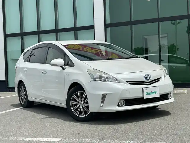 トヨタ プリウス α S チューンブラック 和歌山県 2014(平26)年 14.6万km ホワイトパールクリスタルシャイン 純正ナビ/バックカメラ/フルセグTV/BT/ステアリングスイッチ/ETC/ドライブレコーダー/フロアマット/ドアバイザー/野外アルミホイール/電動格納ミラー/ウインカーミラー/キセノンヘッドライト/フォグランプ