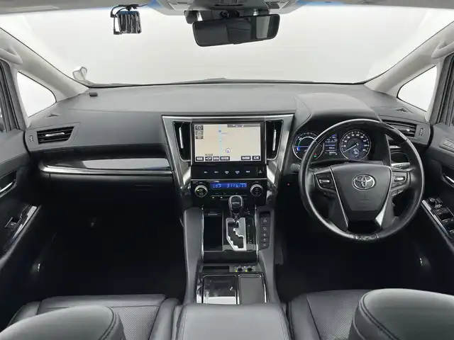 トヨタ アルファードハイブリット SR 富山県 2018(平30)年 5.8万km ホワイトパールクリスタルシャイン サンルーフ/純正10型ナビ（NSZN-Z66T）（CD DVD BT MSV（SD））/フルセグTV/純正12.1型フリップダウンモニター（V12T-R66C）/黒革調シート/前後ドラレコ（MRV-MR450）/デジタルインナーミラー/パワーバックドア/ACC/プリクラッシュセーフティ（PCS）/レーンキープ（LTA）/先行車発進告知/両側パワースライドドア/バックカメラ/前後コーナーセンサー/ビルトインETC2.0/天井照明16色/LEDヘッドライト/フォグ/スマートキー＋プッシュスタート/純正マット・バイザー/前席パワーシート・エアシート/運転席シートメモリー/保証書、取説