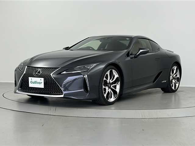 レクサス ＬＣ 500h Sパッケージ 福島県 2021(令3)年 3.1万km ダークグレーマイカ /禁煙車//Lexus Safety System＋/・プリクラッシュセーフティ/・レーントレーシングアシスト/・レーダークルーズコントロール/・オートマチックハイビーム//ブラインドスポットモニター//格納式リアスポイラー//カーボンルーフ//メーカー10.3インチナビ/・BT.CD.VD.SD.USB.AUX.ミラーキャスト/・フルセグTV//バックカメラ//ハーフレザーシート/・前席パワーシート/・D席シートメモリー//パドルシフト//ステアリングスイッチ//純正ドライブレコーダー（F）//ビルトインETC2.0//プッシュスタート//スマートキー×2//電動パーキングブレーキ//オートホールド//三眼LEDヘッドライト//純正21インチAW//純正フロアマット
