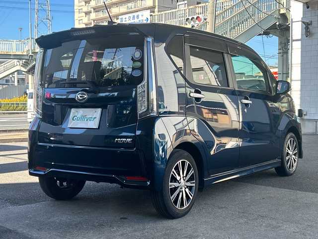 ダイハツ ムーヴ カスタム X LTD SAⅢ 京都府 2019(令1)年 3.4万km レーザーブルークリスタルシャイン ワンオーナー/純正メモリナビ/フルセグテレビ/バックカメラ/アラウンドビュー/アイドリングストップ/ウィンカーミラー/ドアバイザー/プッシュスタート/ETC/レーンキープ/衝突軽減ブレーキ/シートヒーター