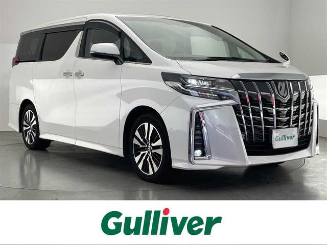 トヨタ アルファード S Cパッケージ 愛知県 2020(令2)年 5.6万km ホワイトパールクリスタルシャイン 純正ディスプレイ　フルセグＴＶ　ＤＶＤデッキ　ツインムーンルーフ　純正１２．１型後席モニター　デジタルインナーミラー　黒革　シートヒーター　シートベンチレーション　ハンドルヒーター　電動リアゲート　両側パワースライドドア　衝突軽減　追従クルコン　ＬＥＤオートライト　フォグランプ　オットマン　キャンセラー　スペアタイヤ　禁煙車