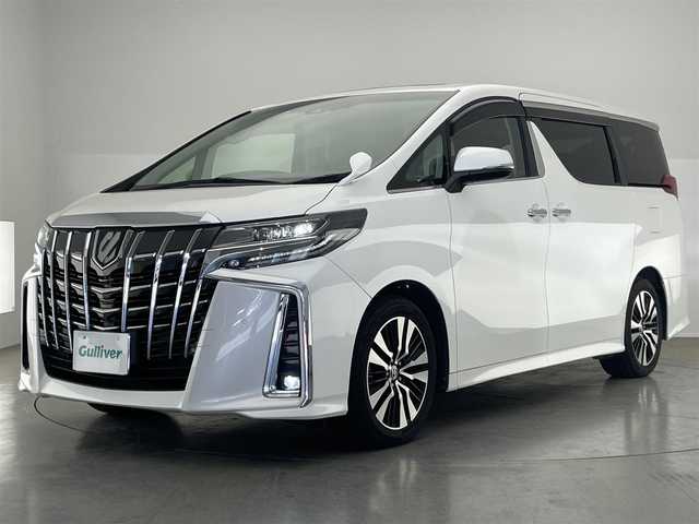 トヨタ アルファード S Cパッケージ 愛知県 2020(令2)年 5.6万km ホワイトパールクリスタルシャイン 純正ディスプレイ　フルセグＴＶ　ＤＶＤデッキ　ツインムーンルーフ　純正１２．１型後席モニター　デジタルインナーミラー　黒革　シートヒーター　シートベンチレーション　ハンドルヒーター　電動リアゲート　両側パワースライドドア　衝突軽減　追従クルコン　ＬＥＤオートライト　フォグランプ　オットマン　キャンセラー　スペアタイヤ　禁煙車